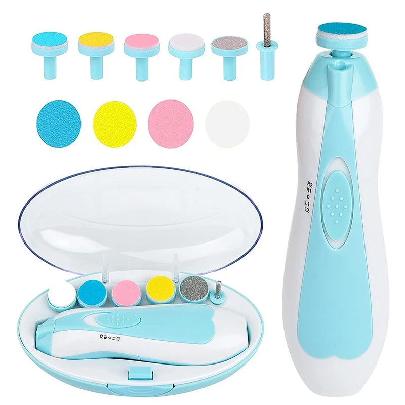 Electric Baby Nail Trimmer – Safe & Gentle Nail Clipper Grooming Kit for Newborns & Toddlers