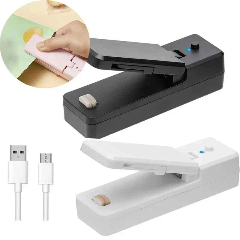USB Rechargeable Mini Heat Sealer – Portable Bag Sealing Machine for Food & Snacks
