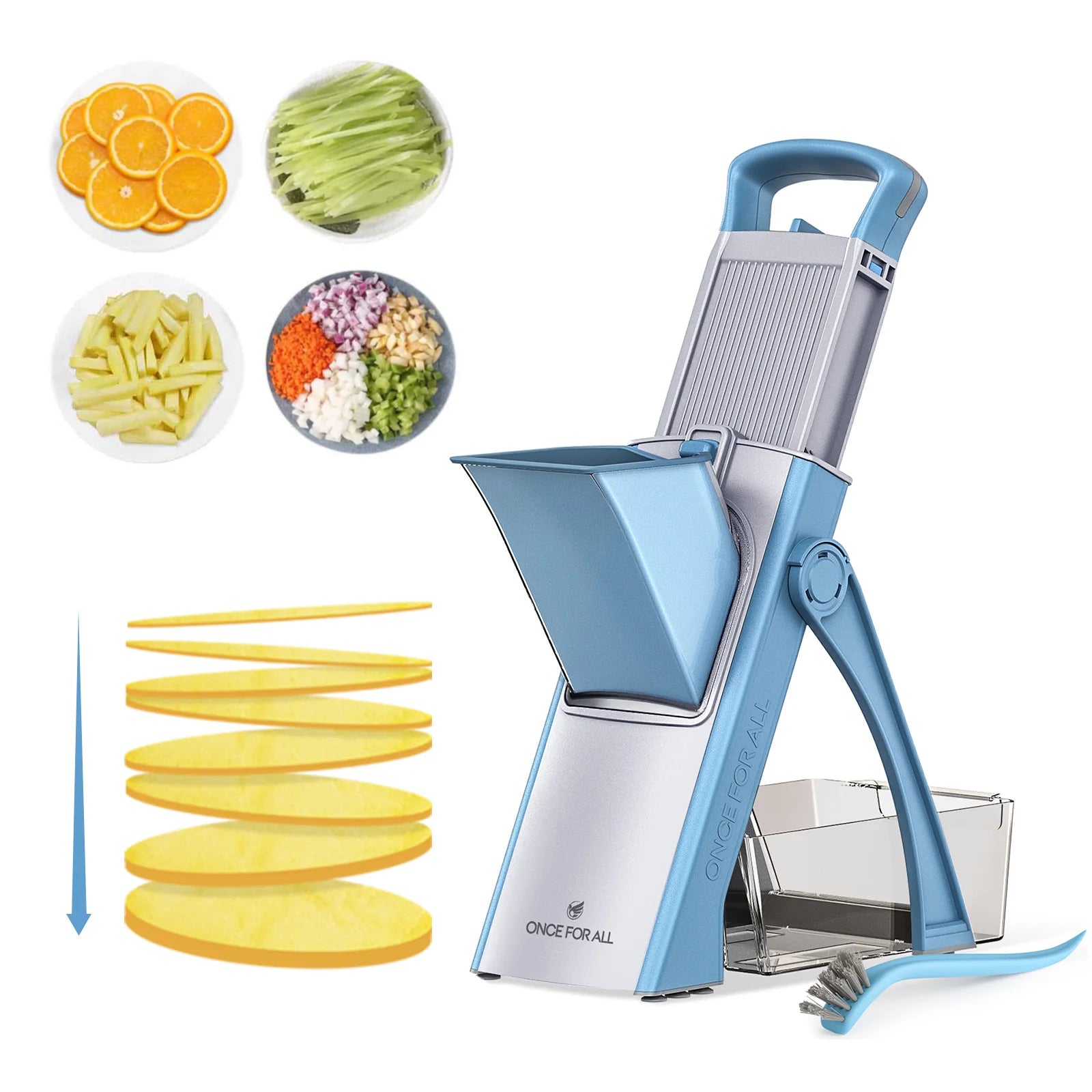 Multi-Function Mandoline Slicer – 8-in-1 Vegetable Cutter, Chopper, Dicer & Julienne Slicer