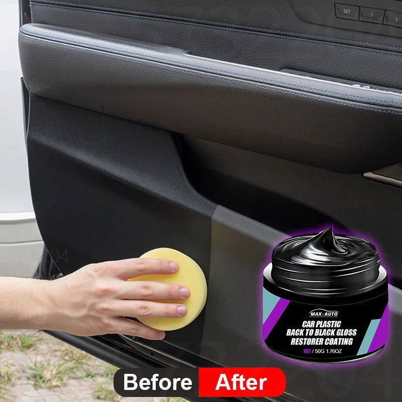 Car Plastic Restorer Back to Black Gloss – Interior & Trim Renewal Wax Coating