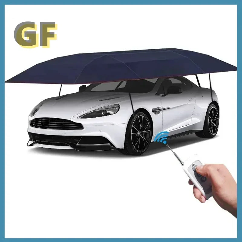 Fully Automatic Remote Control Car Tent Umbrella – Outdoor Vehicle Sunshade & Car Cover (4.6m / 4.8m / 5.2m)