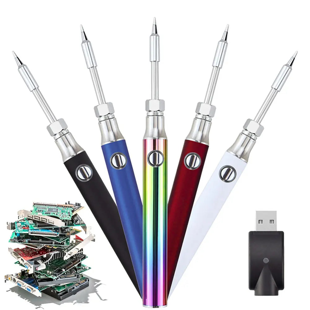Cordless USB Rechargeable Soldering Iron Pen – 5V 8W Adjustable Temperature Welding Repair Tool