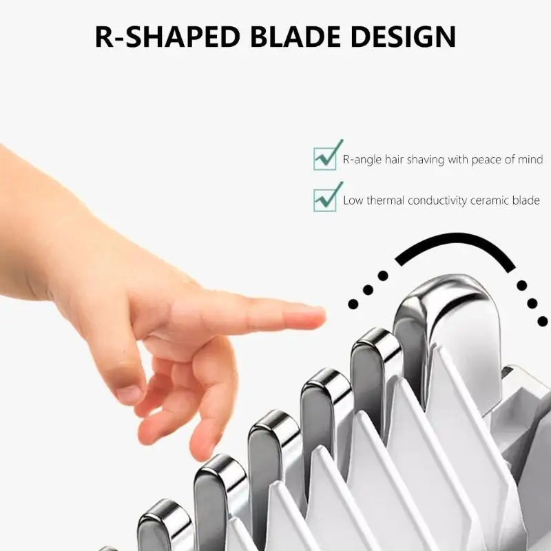 F19F Vacuum Baby Hair Trimmer – USB Rechargeable Quiet Haircut Machine