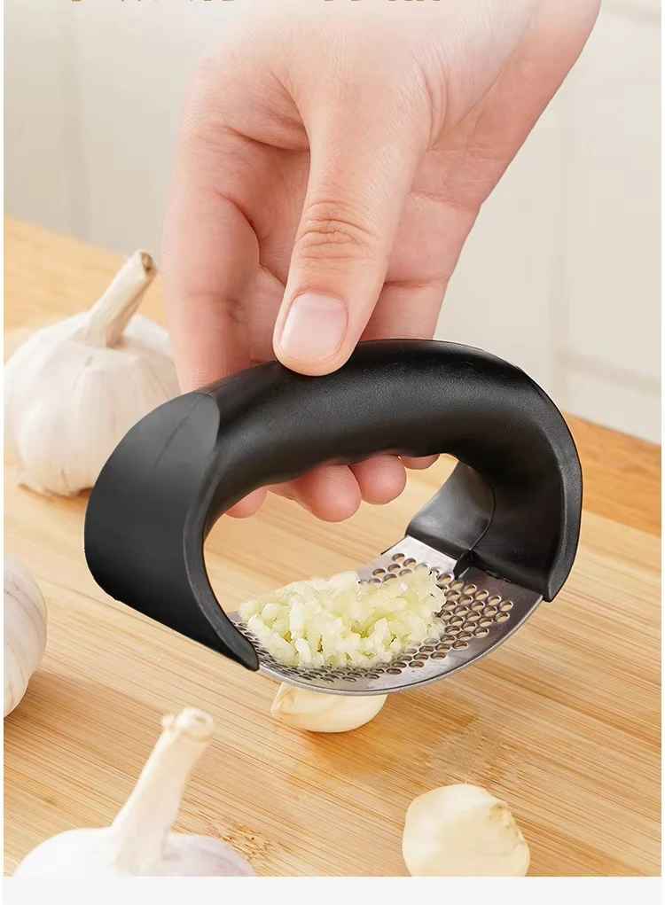 Stainless Steel Garlic Press – Manual Garlic Mincer & Crusher for Easy Kitchen Prep