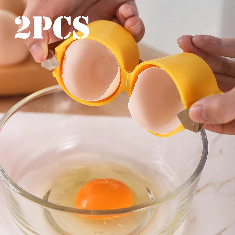 Multifunctional Egg Shell Opener – Handheld Egg Cracker & Separator Tool (1/2 PCS)