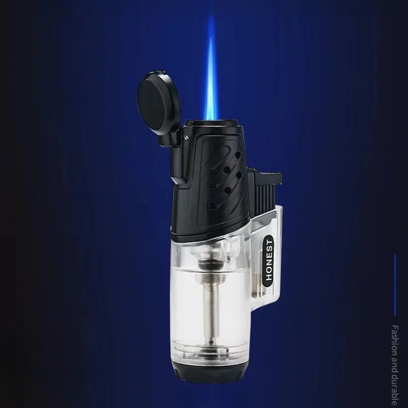 HONEST Turbo Torch Cigarette Lighter  Butane Gas Jet Flame with Flint, Unique Smoking Gadget for Men