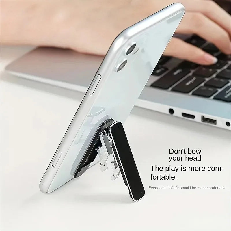 Mini Back Phone Stand – Invisible Adhesive Kickstand, Foldable & Portable Support