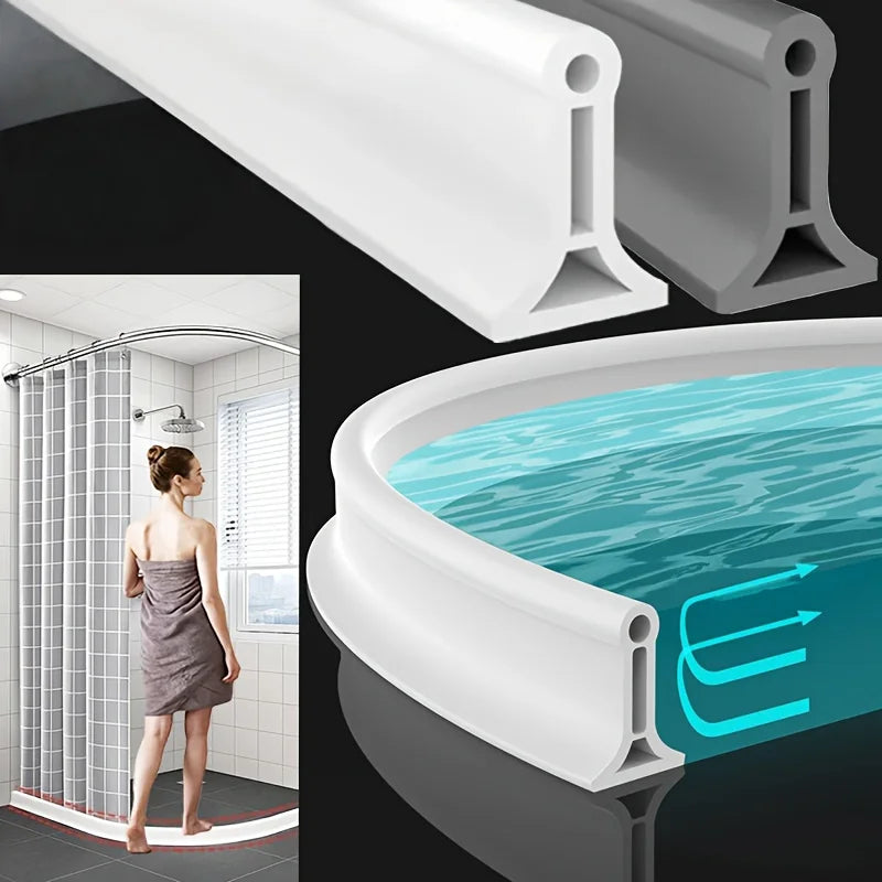 Foldable 2m Shower Threshold Dam – Bathroom Water Barrier for Dry & Wet Separation