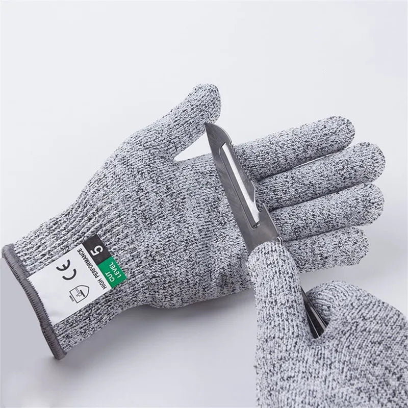 Level 5 Cut-Resistant Metal Wire Safety Glove Stab-Proof Kitchen, Butcher & Gardening Protective Glove