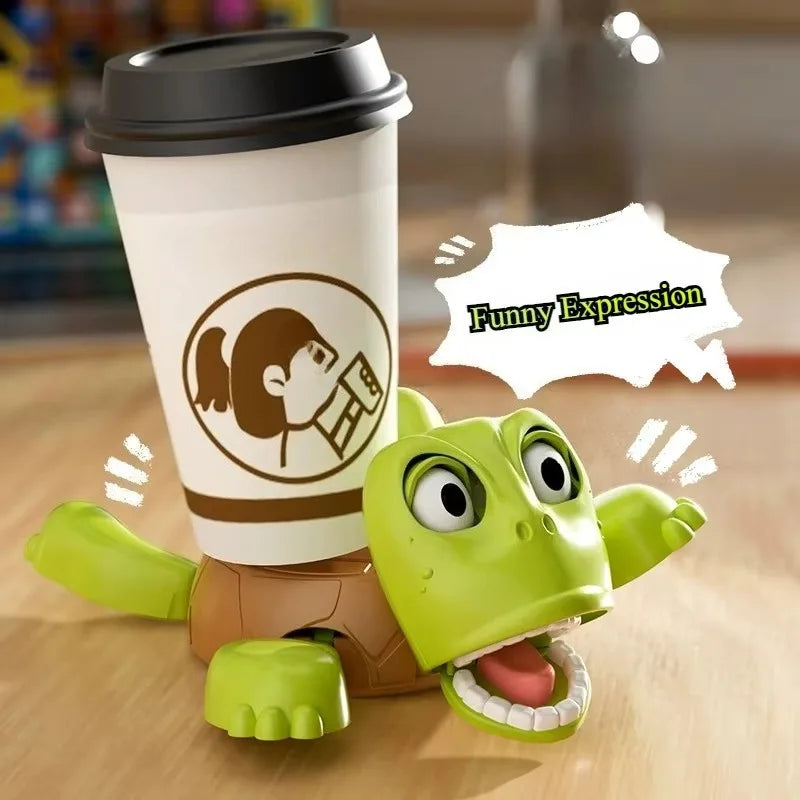 3D Printed Panicked Turtle Coaster – Funny Coffee & Tea Cup Mat for Home or Office