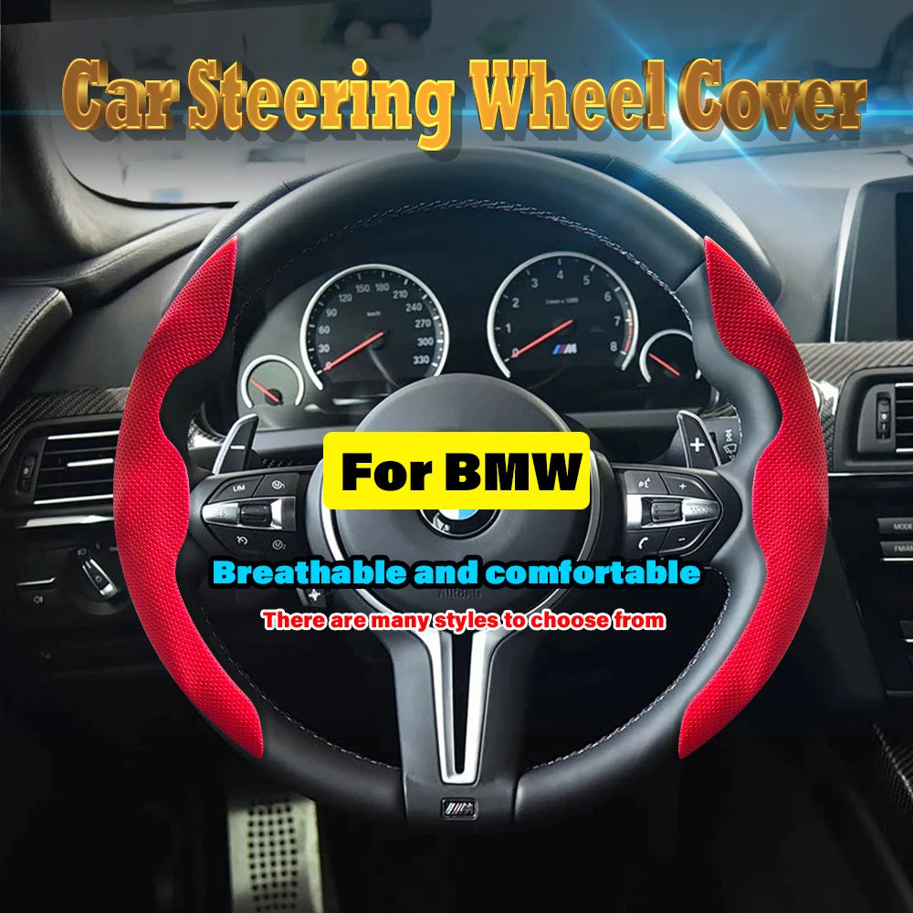 Breathable Leather Car Steering Wheel Cover – Fit for Peugeot 206, 208, 3008, 308 & More