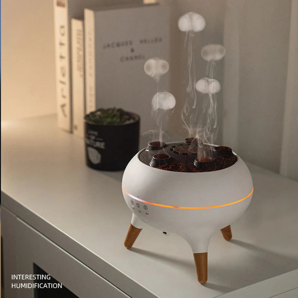 Dynamic Jellyfish Air Humidifier | 250ml Essential Oil Diffuser with Remote Control & 7-Color Night Lights