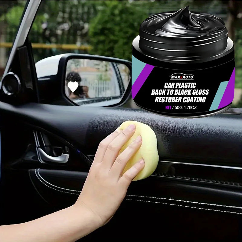 Car Plastic Restorer Back to Black Gloss – Interior & Trim Renewal Wax Coating