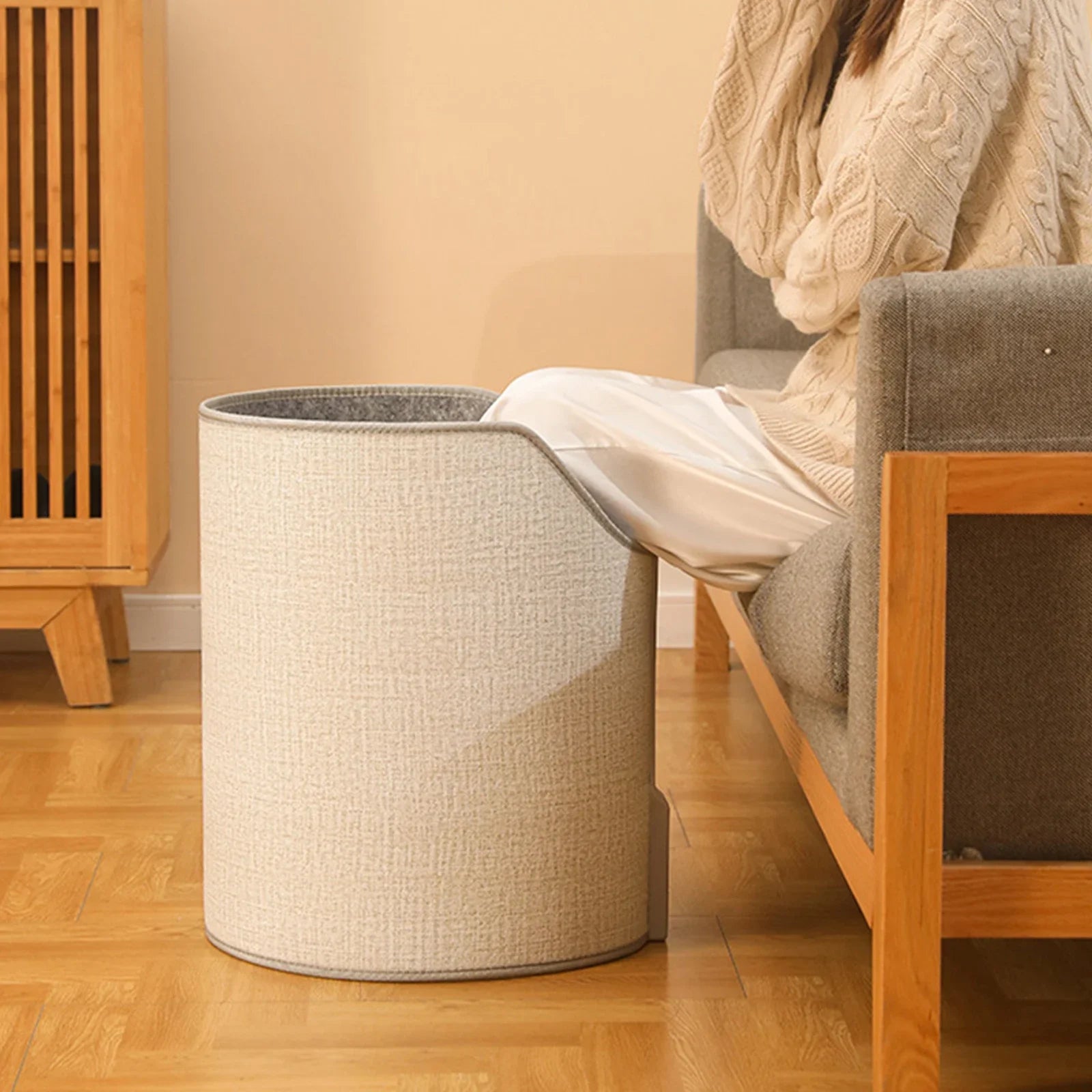 Folding Portable Electric Feet Heater – Far Infrared Under-Table Leg Warmer for Home & Office