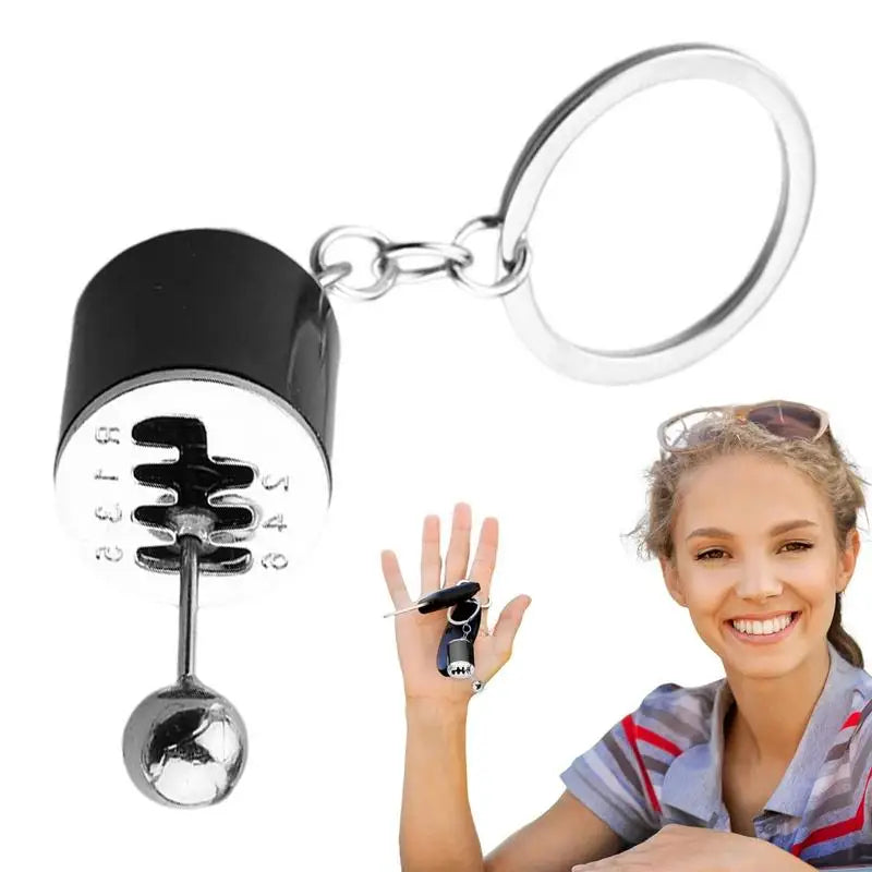 Six-Speed Gear Shift Keychain  Creative Metal Manual Transmission Car Key Ring