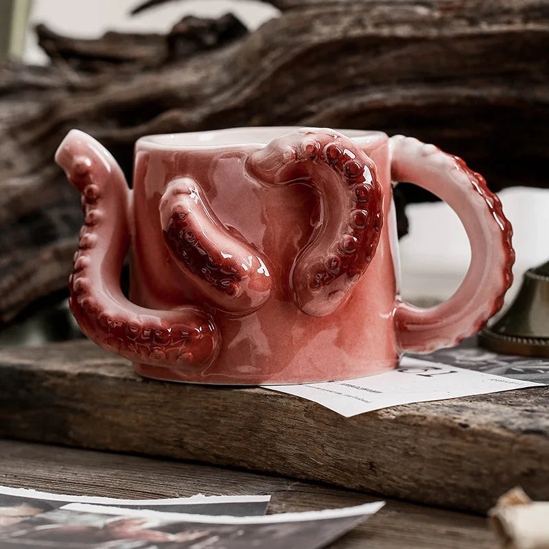 Funny Tentacle Octopus Ceramic Coffee Mug – Creative 3D Novelty Tea & Coffee Cup Gift