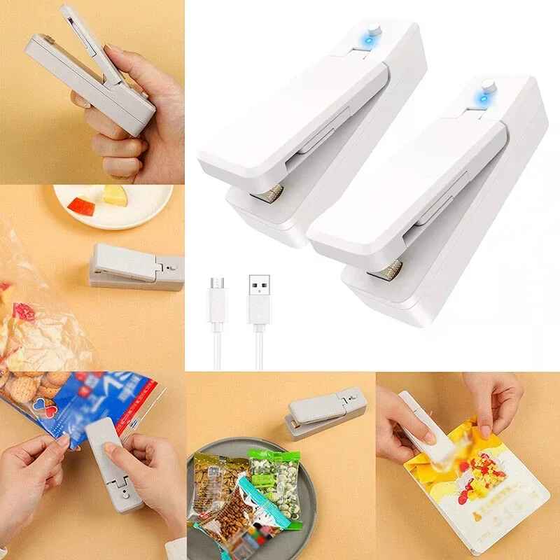USB Rechargeable Mini Heat Sealer – Portable Bag Sealing Machine for Food & Snacks