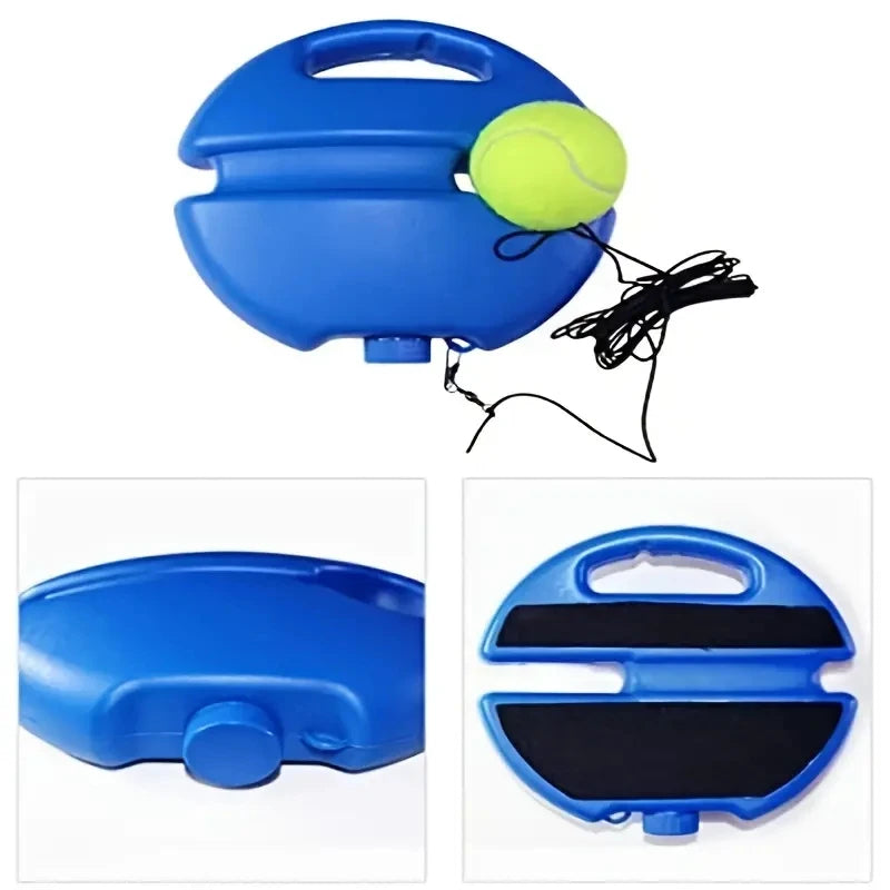 Heavy-Duty Tennis Rebound Trainer – Elastic Rope Ball Practice Base for Solo Training