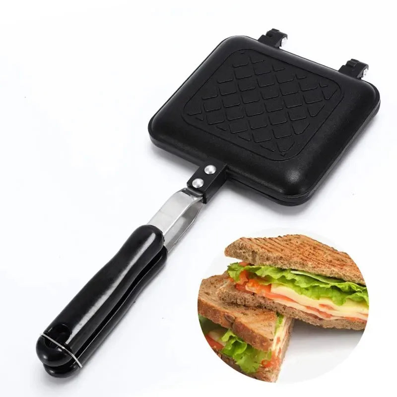 Double-Sided Non-Stick Sandwich Fry Pan – Aluminum Alloy Grill & Waffle Maker