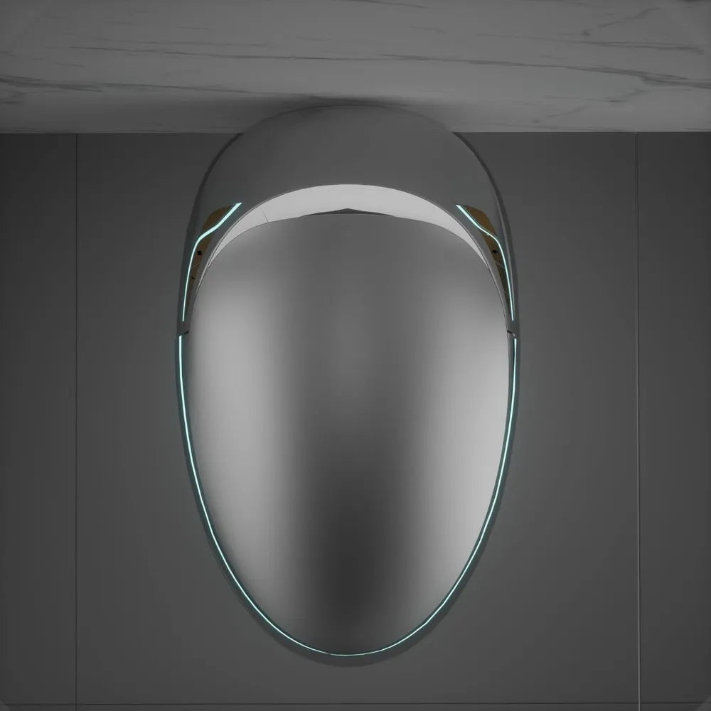 12" One-Piece Smart Toilet – Egg-Shaped Auto Flush, Foot Sensor, Night Light & Built-In Bidet Seat