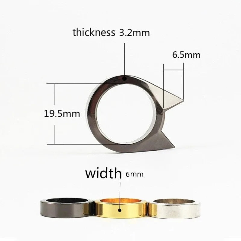 Cat Ear Self-Defense Ring  Portable Stainless Steel Personal Protection Tool