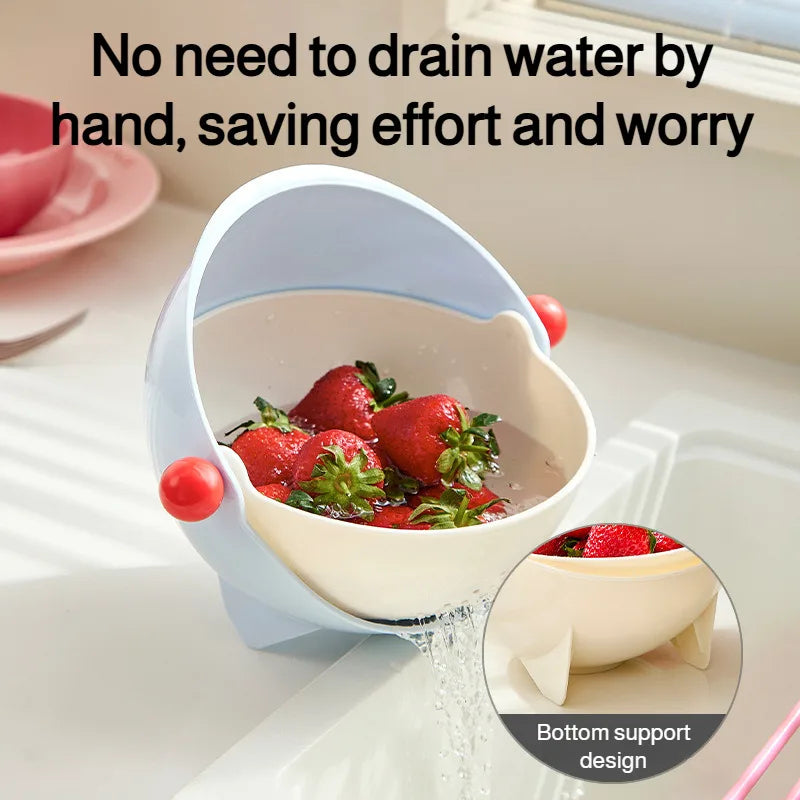 Heat-Resistant Drainer Basket | Multi-Purpose Washbasin & Vegetable Sink Strainer for Kitchen & Home