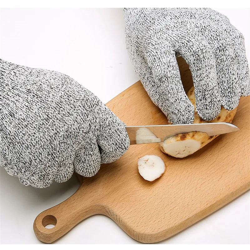Level 5 Cut-Resistant Metal Wire Safety Glove Stab-Proof Kitchen, Butcher & Gardening Protective Glove