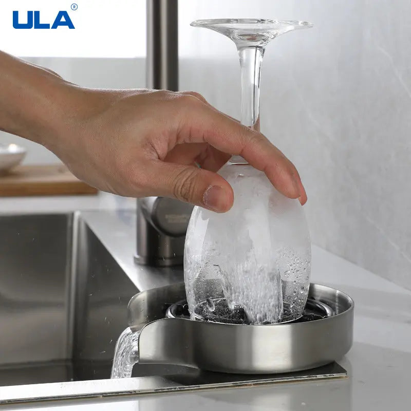 High-Pressure Automatic Glass Rinser – Kitchen Sink Cup Washer for Glasses, Coffee Cups & Bottles