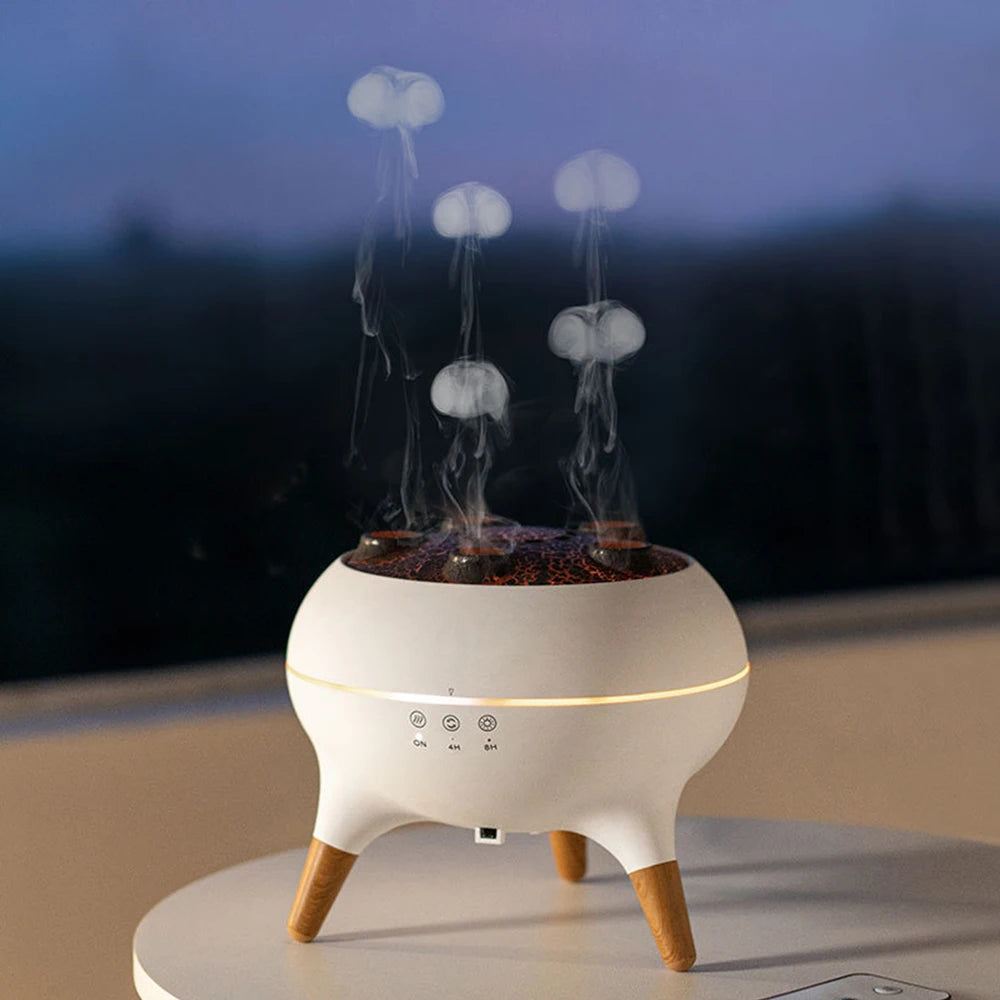 Dynamic Jellyfish Air Humidifier | 250ml Essential Oil Diffuser with Remote Control & 7-Color Night Lights