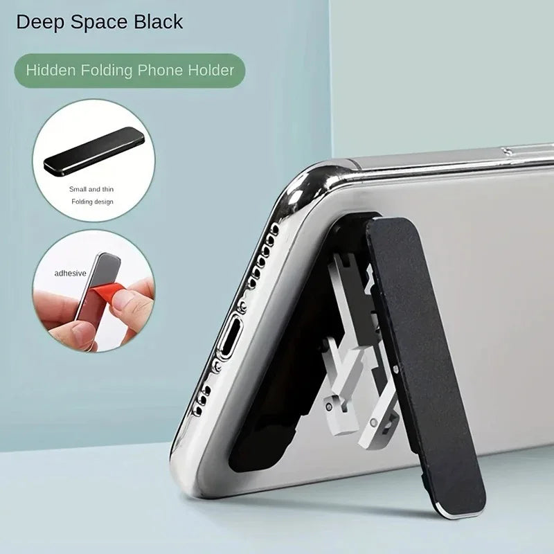 Mini Back Phone Stand – Invisible Adhesive Kickstand, Foldable & Portable Support