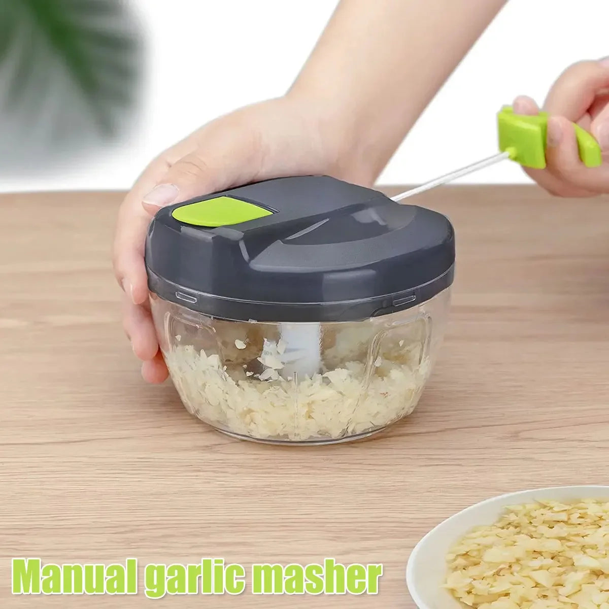 Manual Vegetable Chopper & Slicer – Onion Chopper, Garlic Crusher, Peeler & Food Dicer Tool