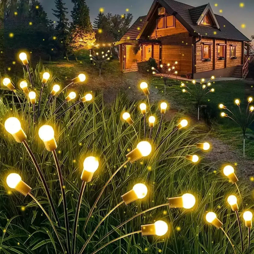 6/8/10 LED Solar Firefly Garden Lights – Waterproof Swaying Outdoor Pathway & Patio Decor