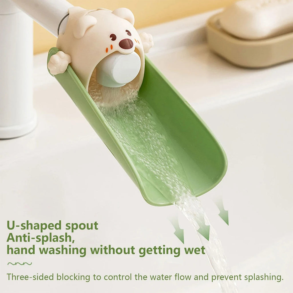 Cartoon Faucet Extension for Kids – Silicone Sink Handle & Spout Extender for Bathroom & Kitchen