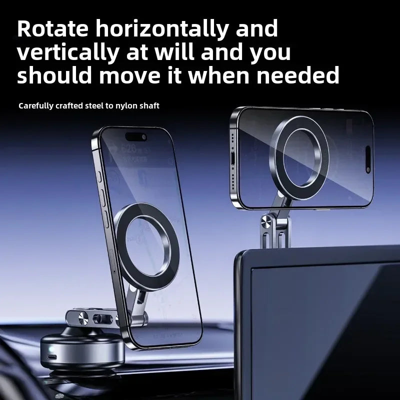 2025 X93 Magnetic Car & Desktop Holder – 360° Rotating Adsorption Bracket for Car, Wall, Bathroom, and Vlog