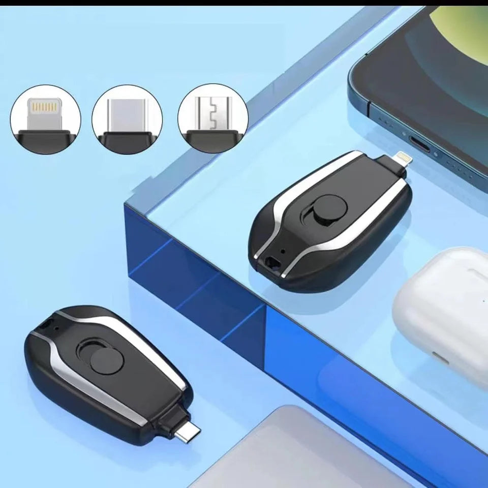 Mini Pod Keychain Charger – Portable Keychain Phone Charger for Emergency Power