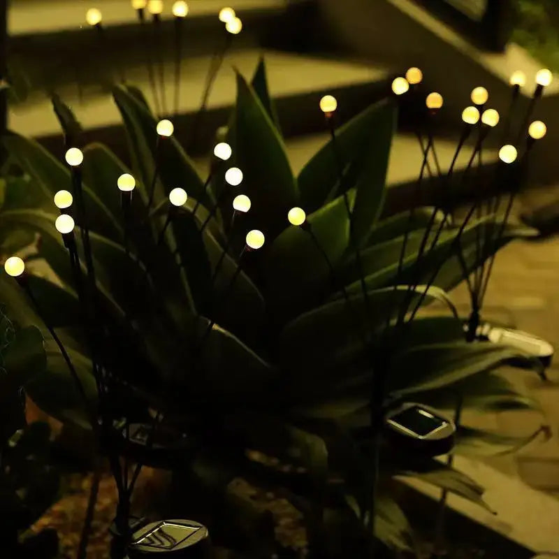 6/8/10 LED Solar Firefly Garden Lights – Waterproof Swaying Outdoor Pathway & Patio Decor