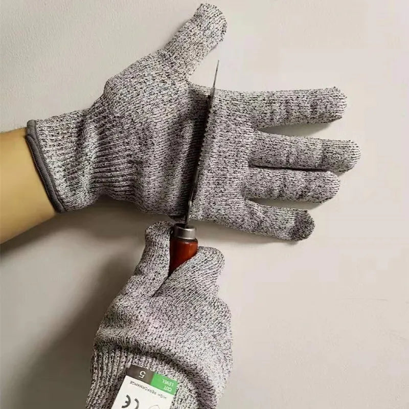 Level 5 Cut-Resistant Metal Wire Safety Glove Stab-Proof Kitchen, Butcher & Gardening Protective Glove