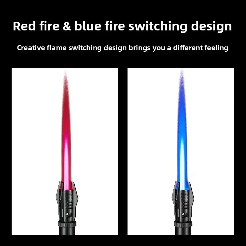 2025 Planet Lightsaber Butane Gas Lighter – 360° Metal Windproof Torch for BBQ, Welding, and Outdoor Use