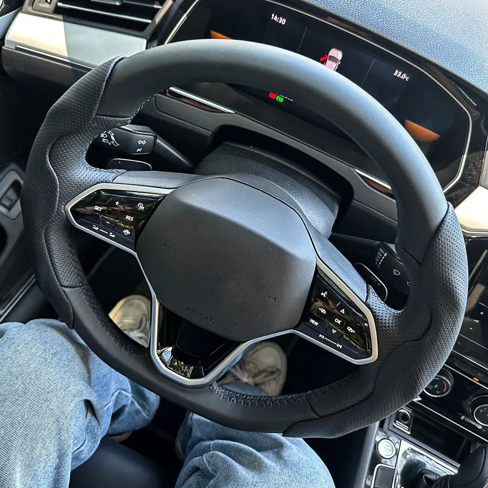 Breathable Leather Car Steering Wheel Cover – Fit for Peugeot 206, 208, 3008, 308 & More