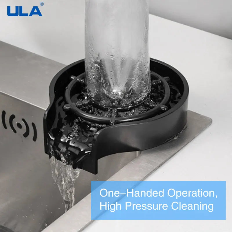 High-Pressure Automatic Glass Rinser – Kitchen Sink Cup Washer for Glasses, Coffee Cups & Bottles