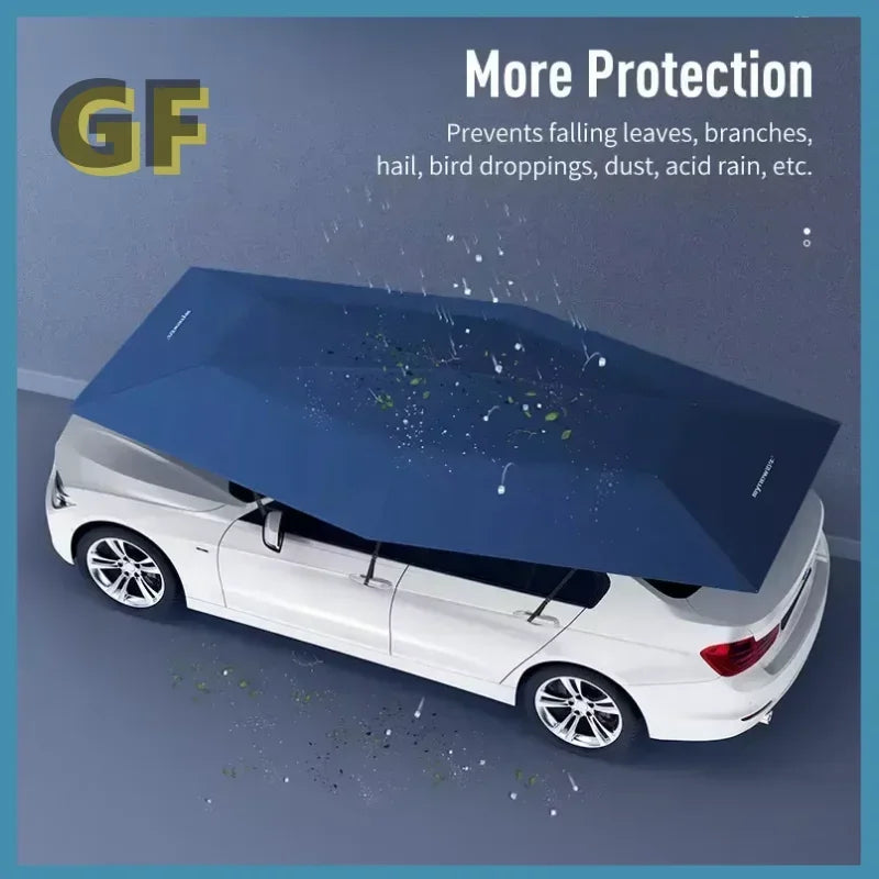 Fully Automatic Remote Control Car Tent Umbrella – Outdoor Vehicle Sunshade & Car Cover (4.6m / 4.8m / 5.2m)