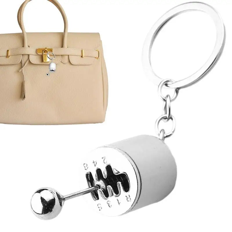 Six-Speed Gear Shift Keychain  Creative Metal Manual Transmission Car Key Ring