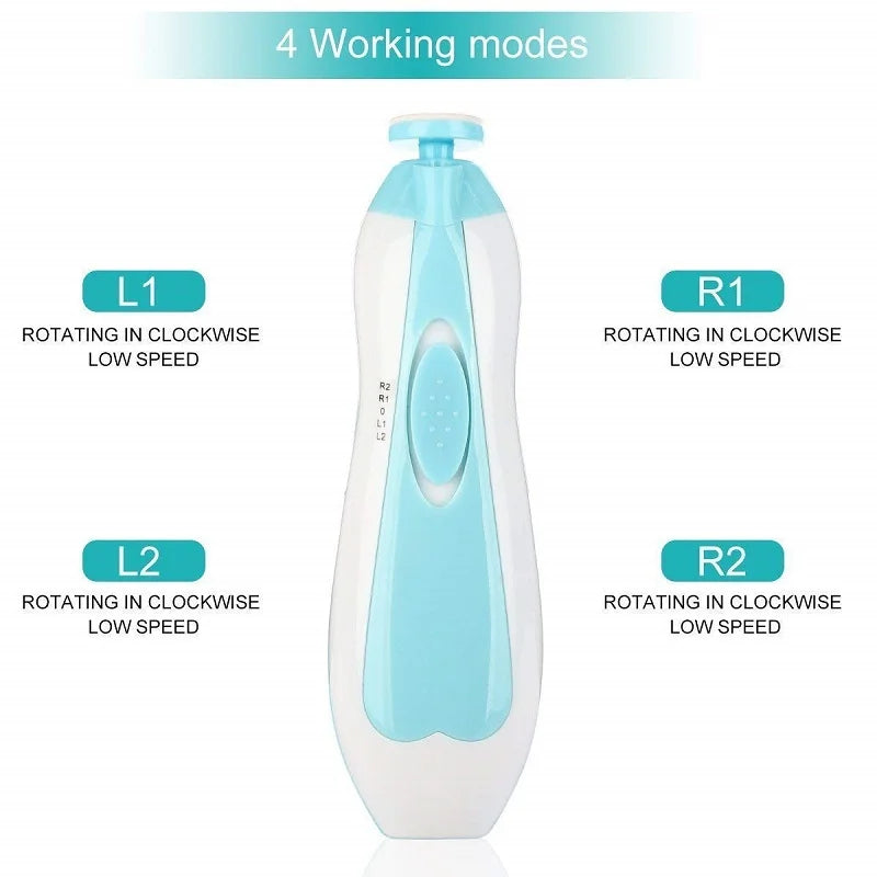 Electric Baby Nail Trimmer – Safe & Gentle Nail Clipper Grooming Kit for Newborns & Toddlers