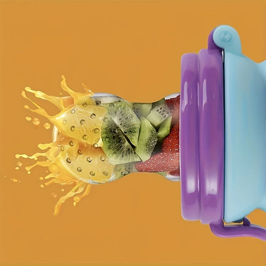 Cute Cartoon Baby Fruit & Vegetable Feeder Pacifier – Fresh Food Nibbler Teether, Safe Feeding Cutlery for Infants & Toddlers