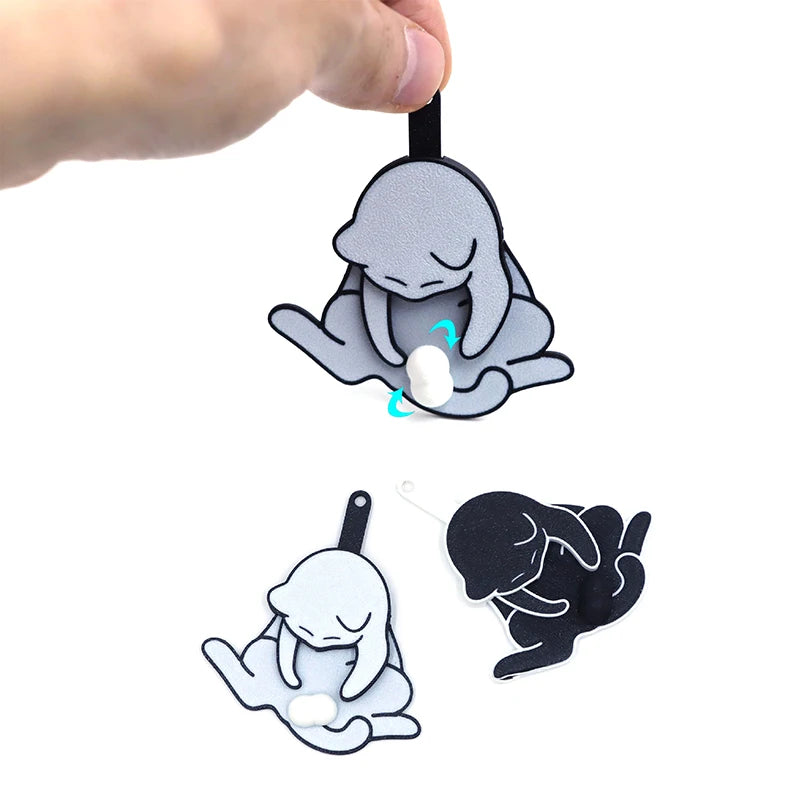 Mischief Cat Interactive Keychain – Spinning Ball Pendant & Funny Bag Charm, Perfect Gift for Cat Lovers