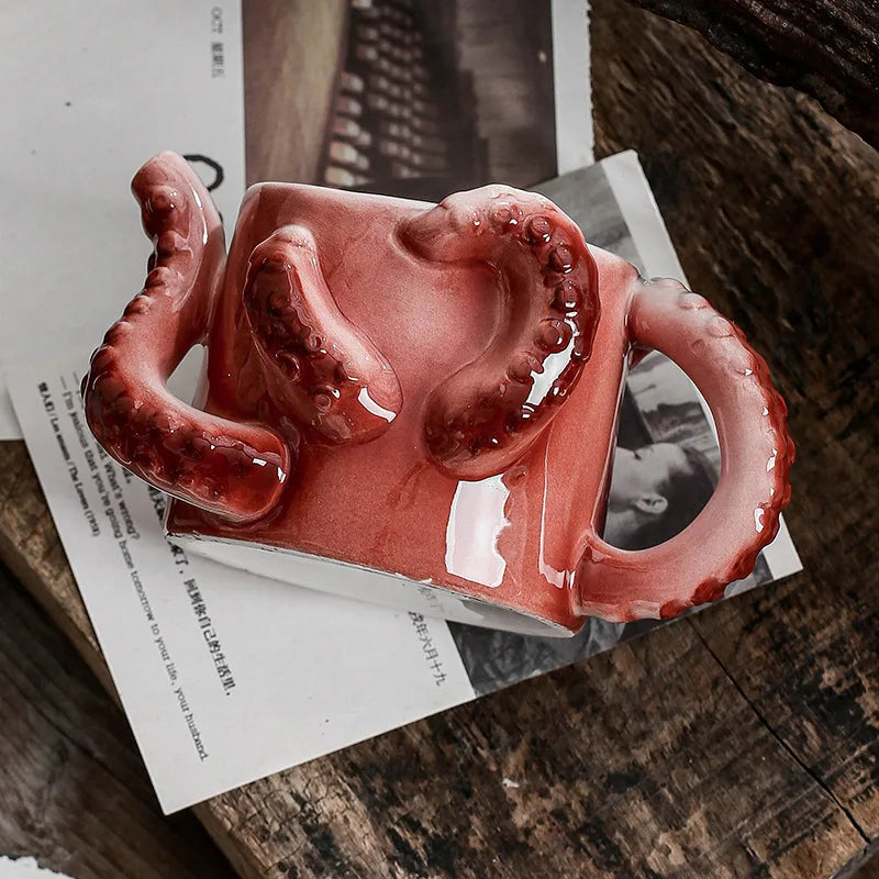 Funny Tentacle Octopus Ceramic Coffee Mug – Creative 3D Novelty Tea & Coffee Cup Gift