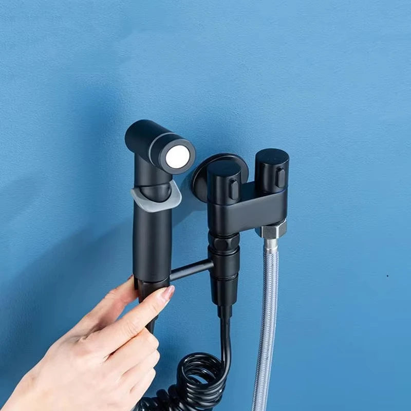 2-in-1 Toilet Bidet Spray Gun – High-Pressure Flush Faucet Nozzle for Bathroom Household Use