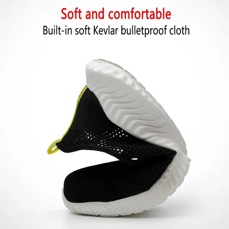 Breathable Lightweight Safety Work Shoes – Steel Toe, Anti-Slip & Anti-Puncture Summer Protection Footwear