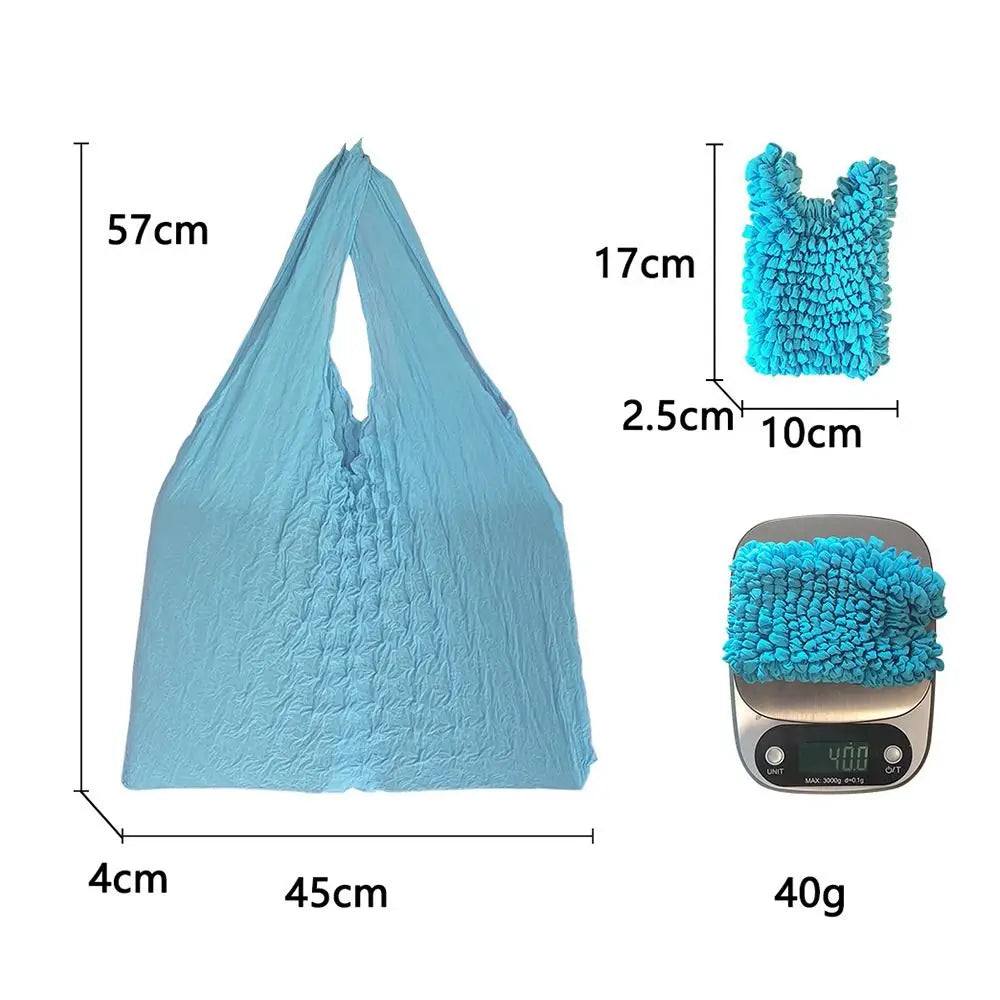Foldable Pleated Expansion Bag – Large Capacity Elastic Shopping Tote