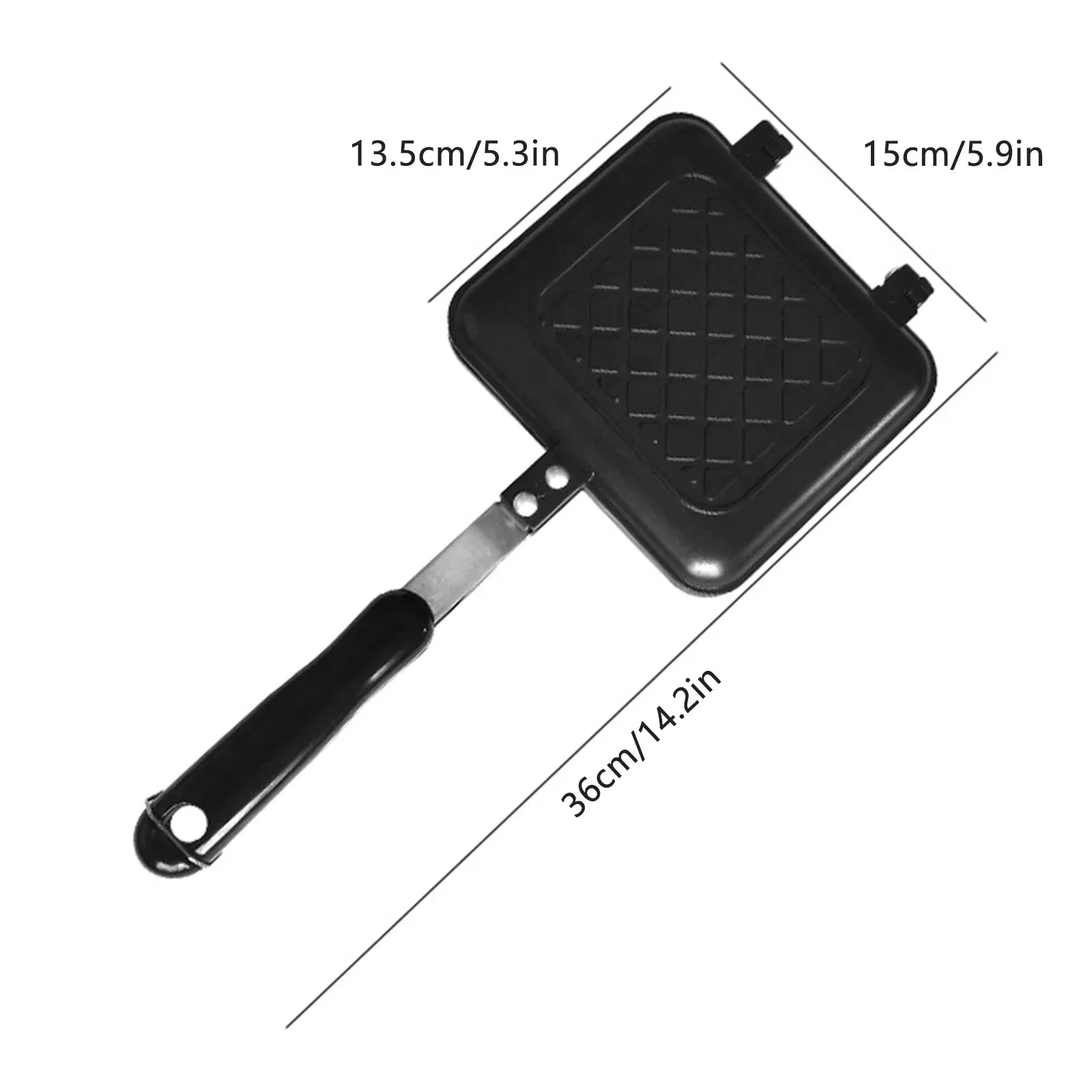 Double-Sided Non-Stick Sandwich Fry Pan – Aluminum Alloy Grill & Waffle Maker